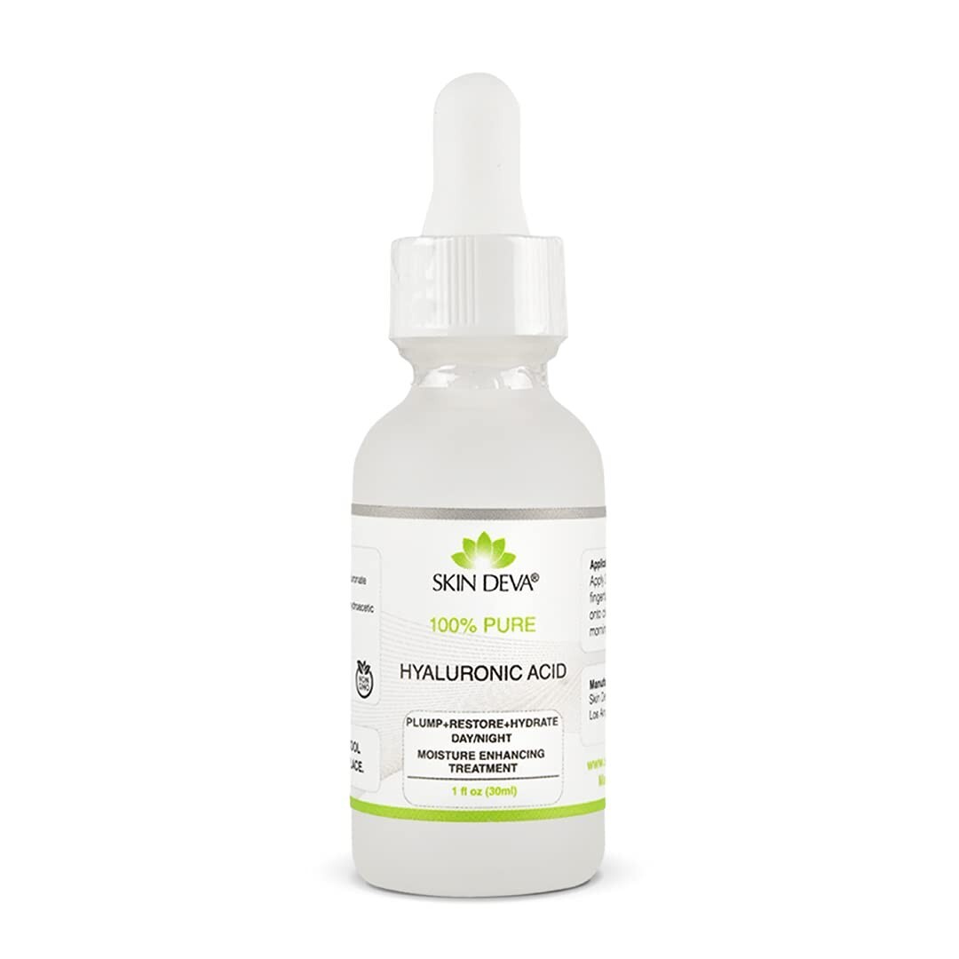 Skin Deva 100% Pure Hyaluronic Acid Serum – Anti-Aging, Anti-Wrinkle, 1 Oz