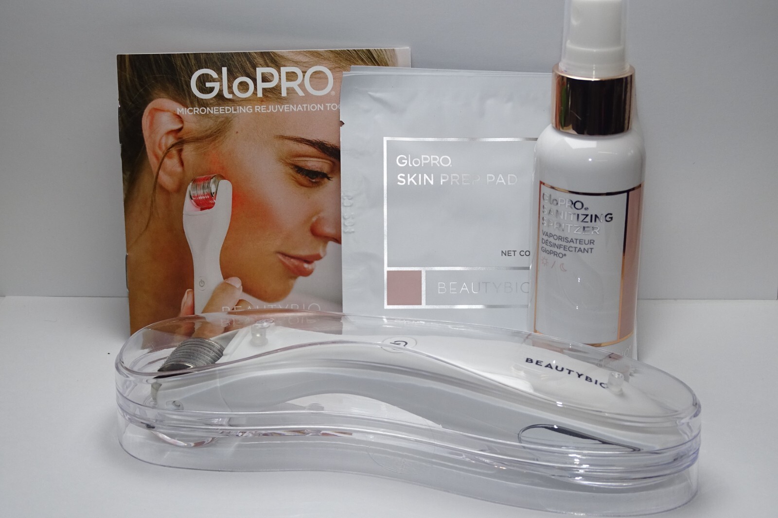 Beauty Bio GloPro WHITE Micro needling Tool OPERATED BATTERIES NO BOX