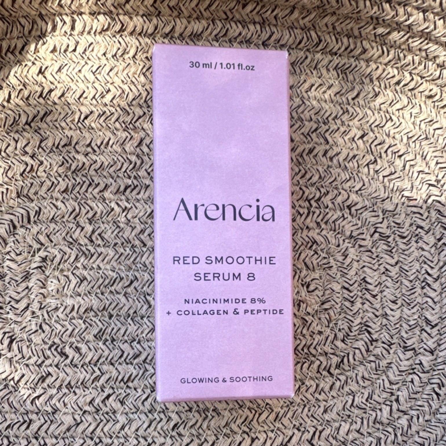 Arencia Red Smoothie Serum 8 w/Collagen, 8% Niacinamide & Peptide 30ml NIB