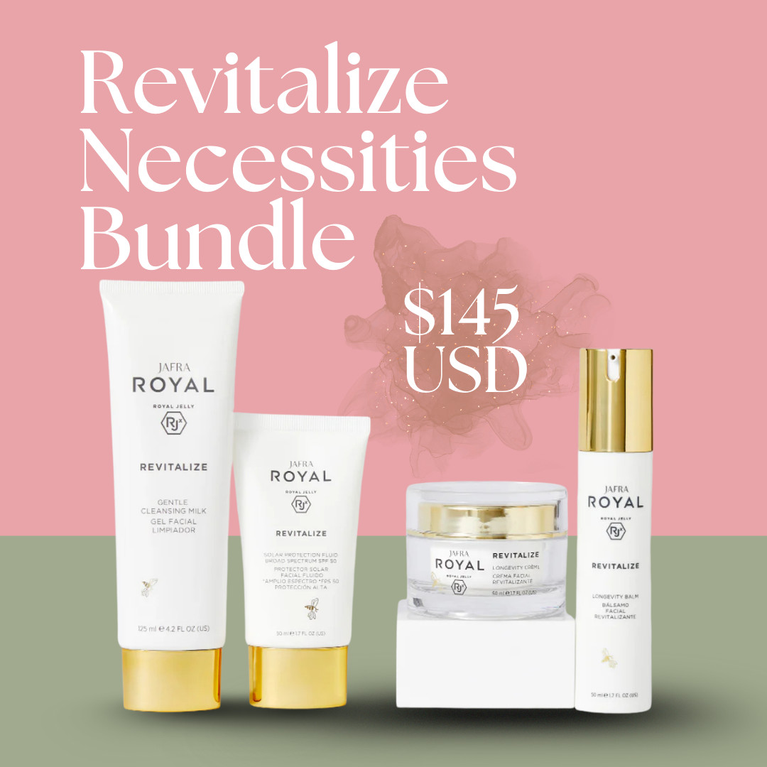 JAFRA ROYAL Revitalize – Necessities Bundle – 4 full-size products – New