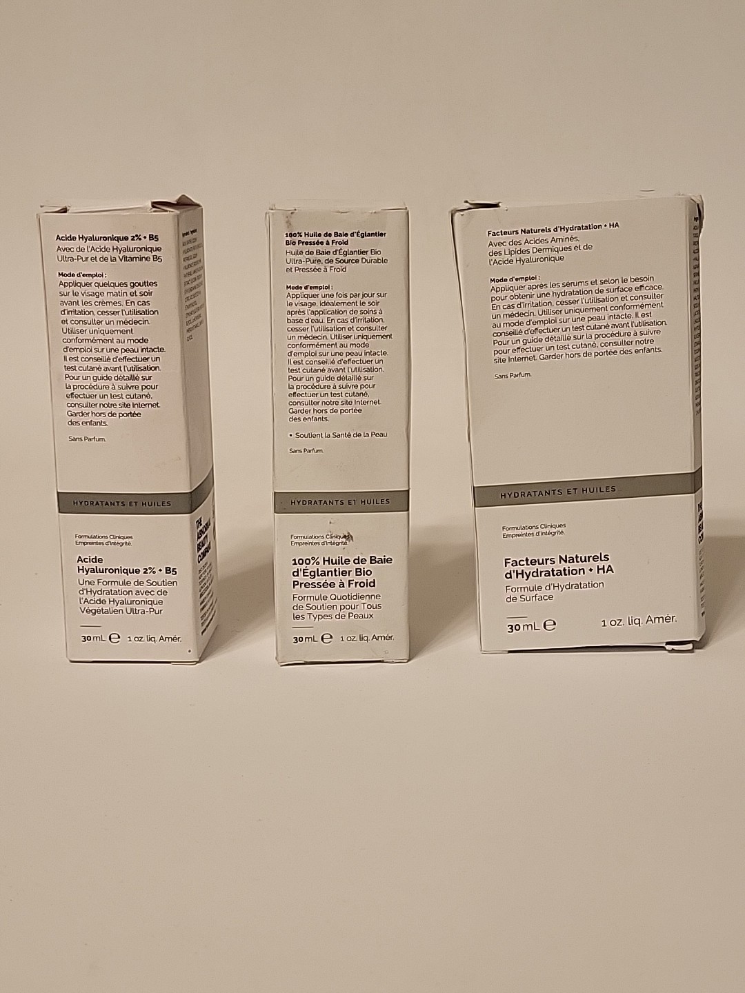 The Ordinary Hyaluronic Acid 2%, 100% Rose Hip Seed Oil & Natural Moisturizer HA