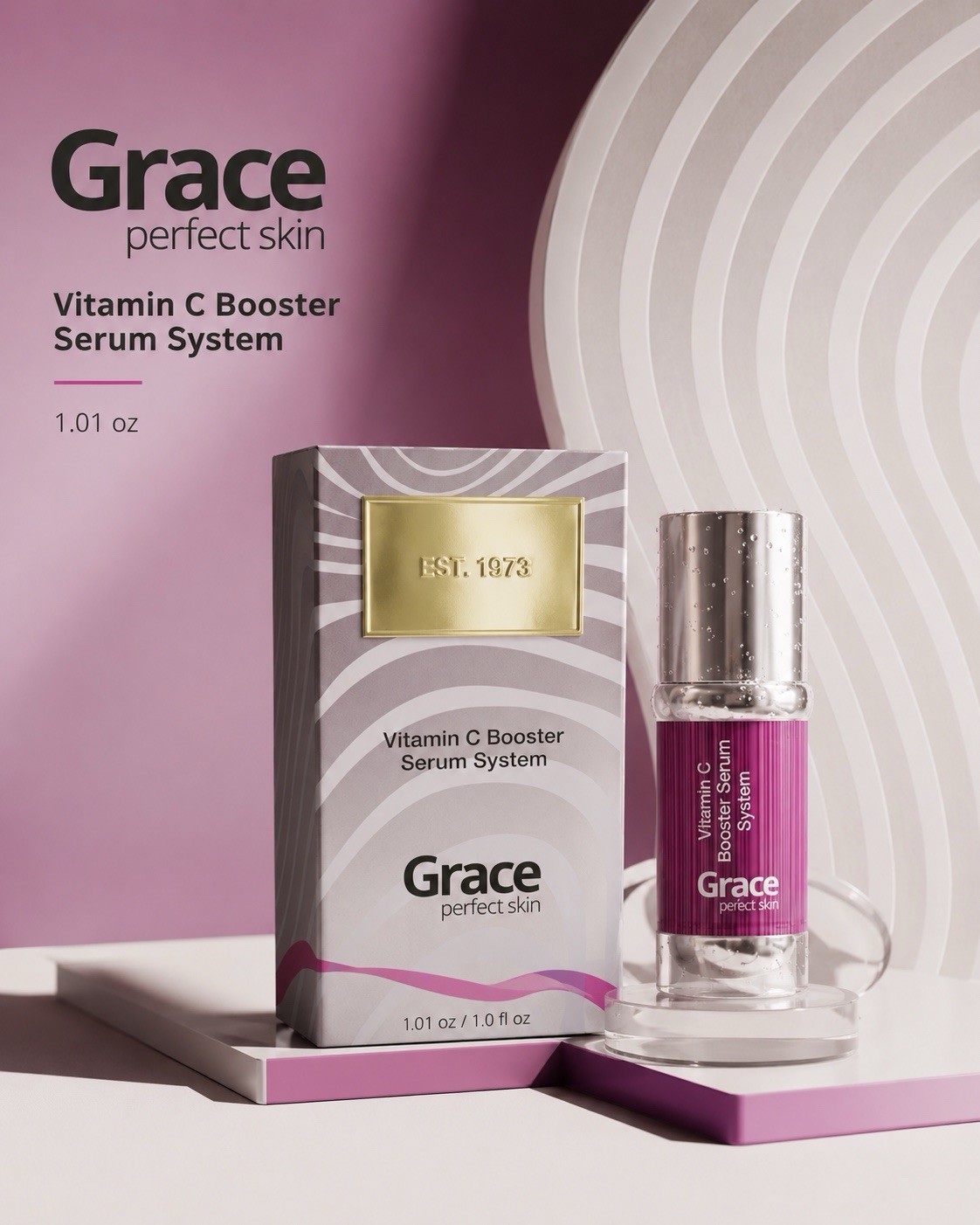 Gr@ce Perfect Skin Vitamin C Booster Serum 30ml Brightening Anti Aging FAST SHIP