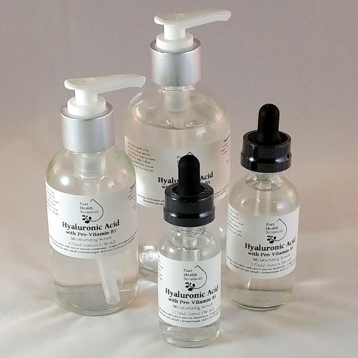 Hyaluronic Acid + B5 Hydrating Serum, HA, Anti Aging, Multiple Sizes
