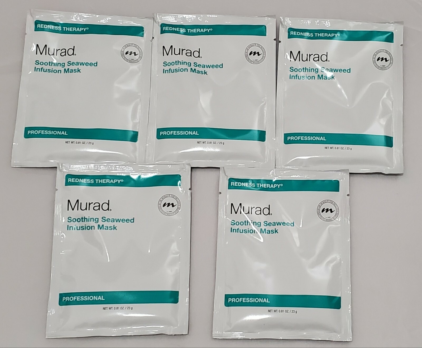 Murad Redness Therapy Soothing Seaweed Infusion Mask – 5 Pieces – 0.81 oz ea NEW