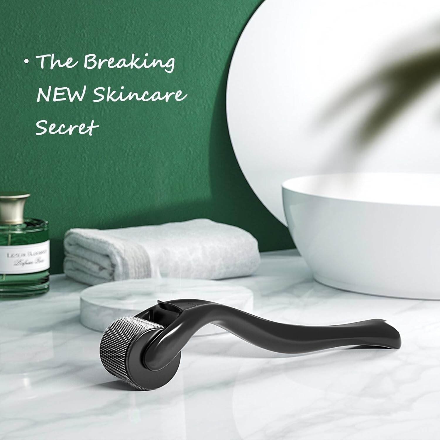 Derma Roller 540 Stainless Steel Black Microneedling Roller Facial Skin Care