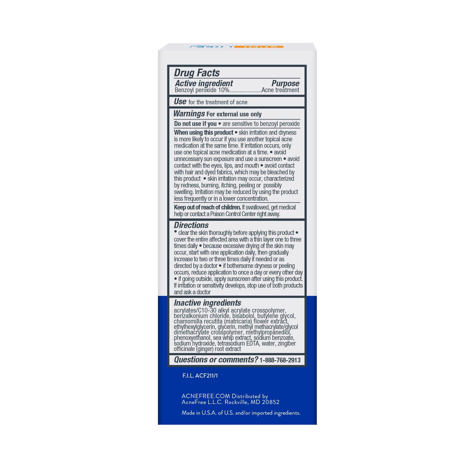 AcneFree Terminator 10 Acne Spot Treatment with 1 Ounce (Pack of 1), WHITE