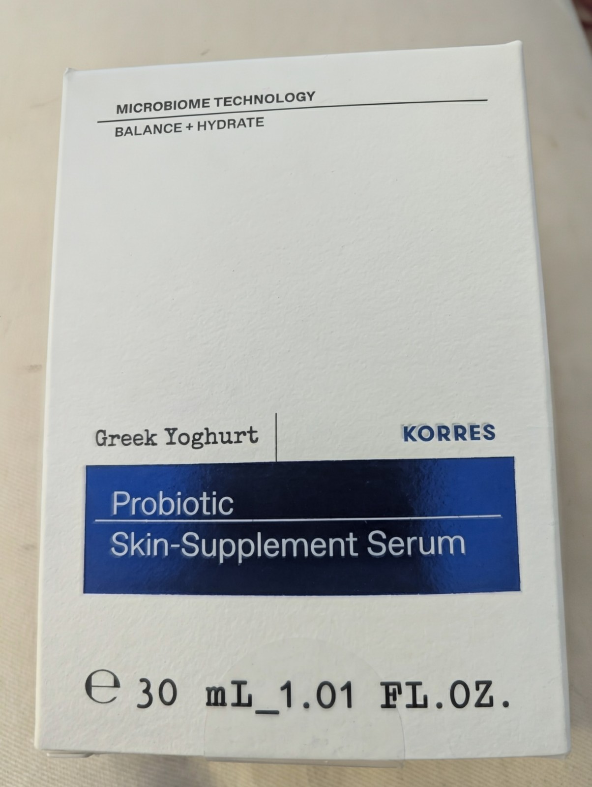 KORRES~Greek Yoghurt~Probiotic Skin-Supplement Serum~30ml/1.01 fl oz~Full Sz~NIB