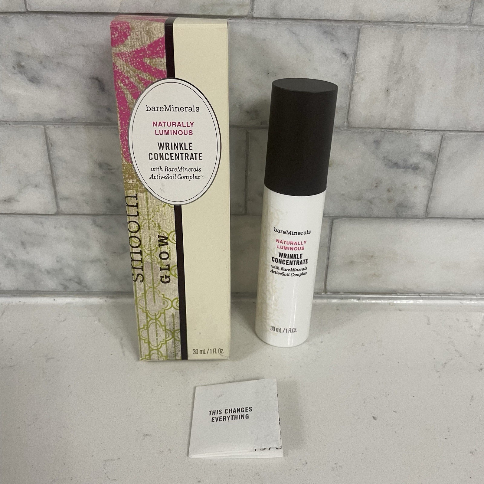 bareMinerals Naturally Luminous WRINKLE CONCENTRATE 1 Oz New In Box
