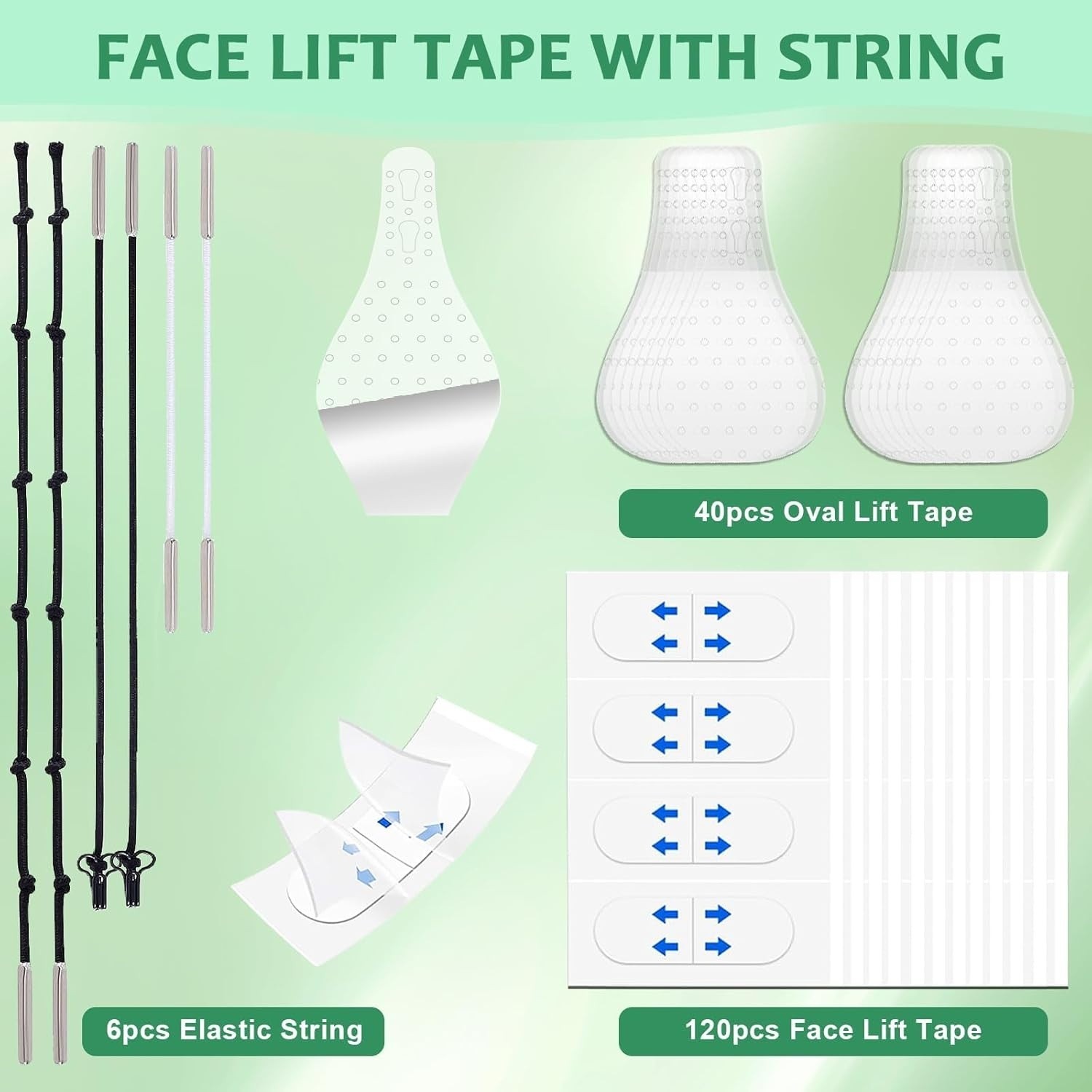 Face Lift Tape Invisible With String, Face Tape Lifting Invisible, Neck Lift Tap