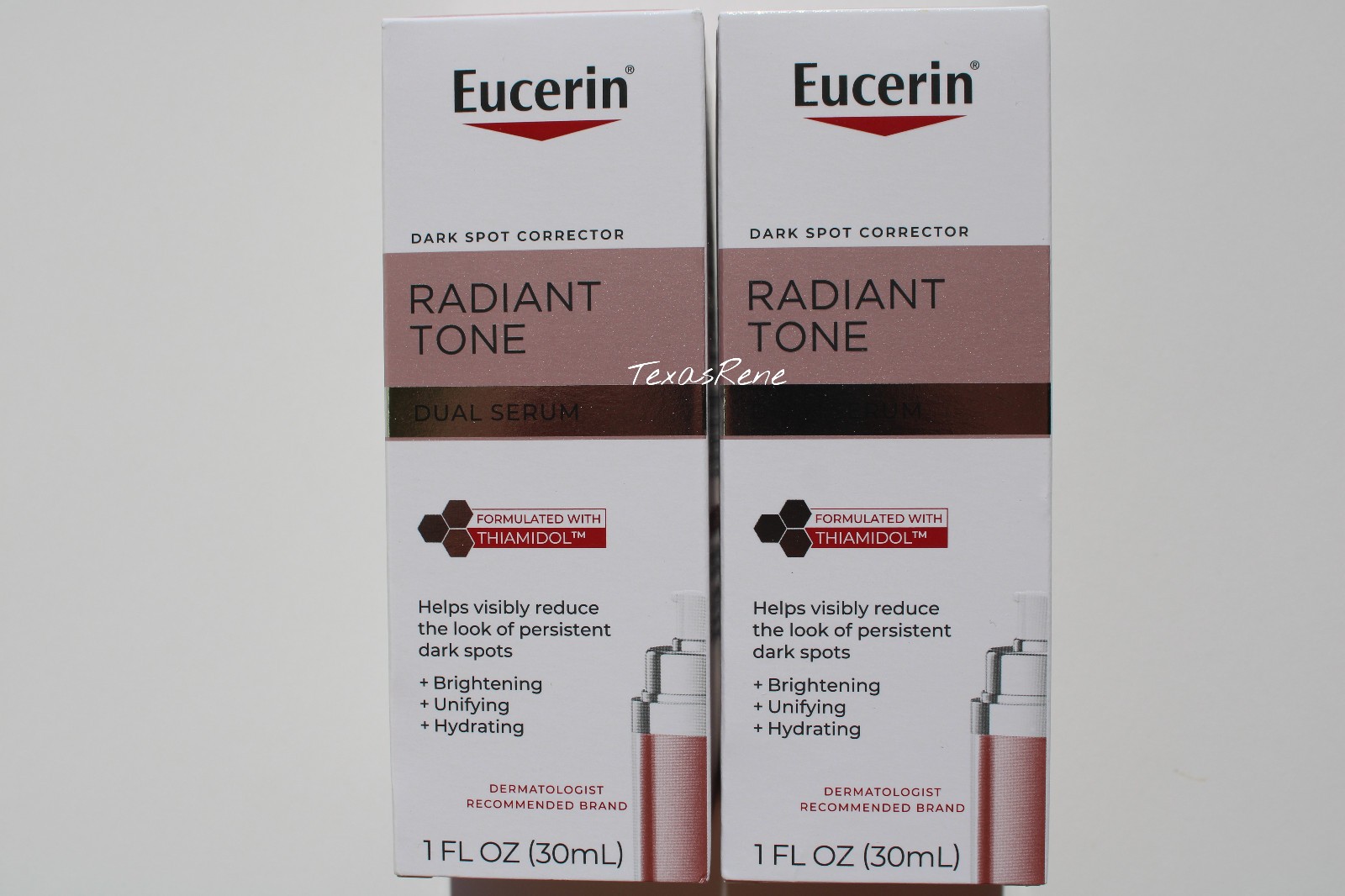 2x Eucerin Dark Spot Corrector Radiant Tone Dual Serum 30ml (1.01floz)