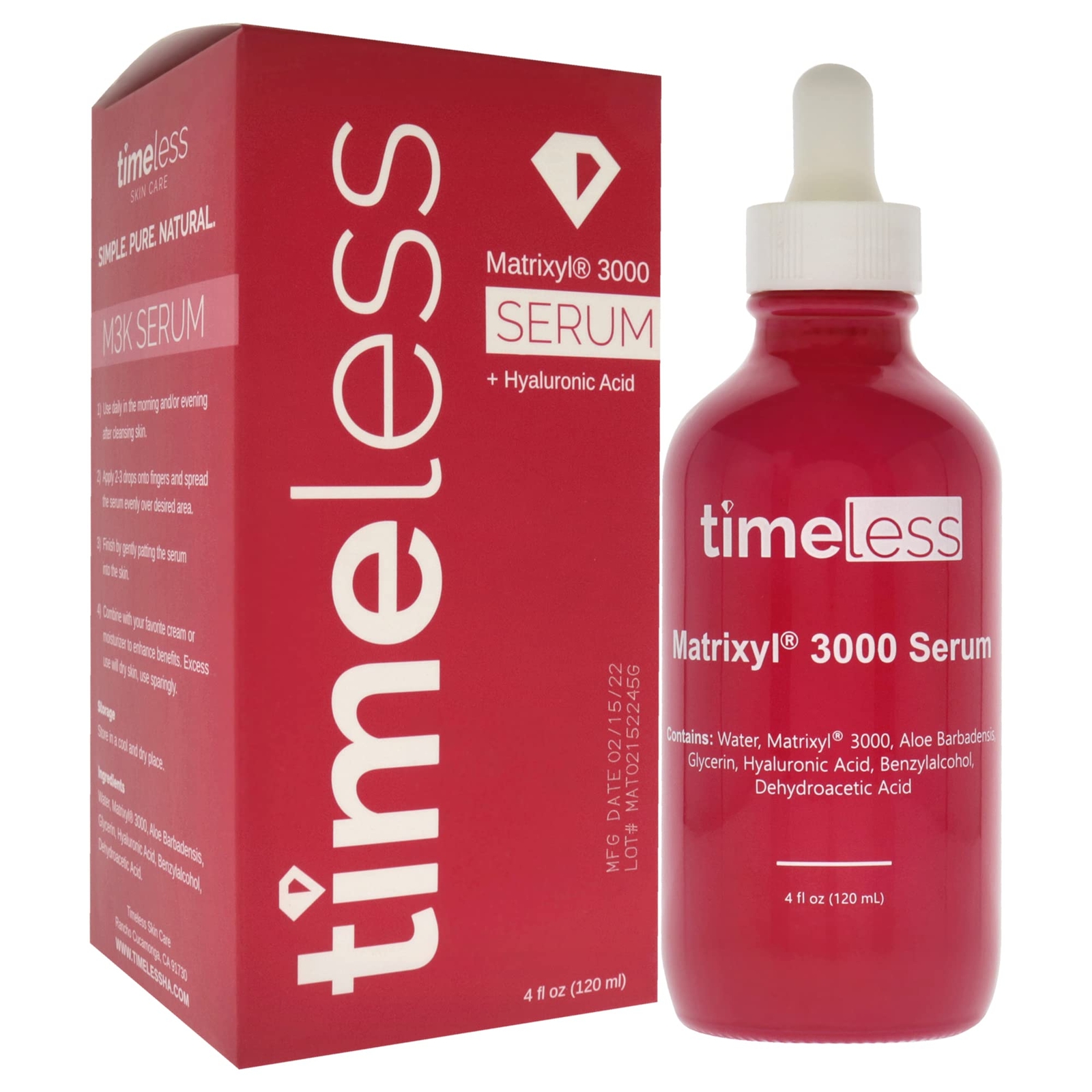 Timeless Matrixyl 3000 Serum Aloe Hyaluronic Acid Serum Unisex 4 oz