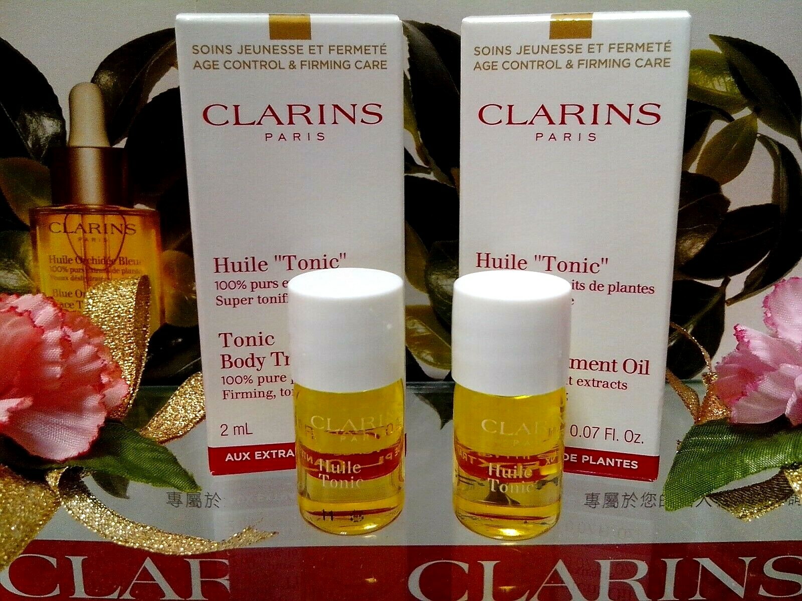 ☾6 PCS☽Clarins Paris Huile»Tonic»Body Treatment Oil◆2mL◆✰☾Prevent Stretch Mark☽✰