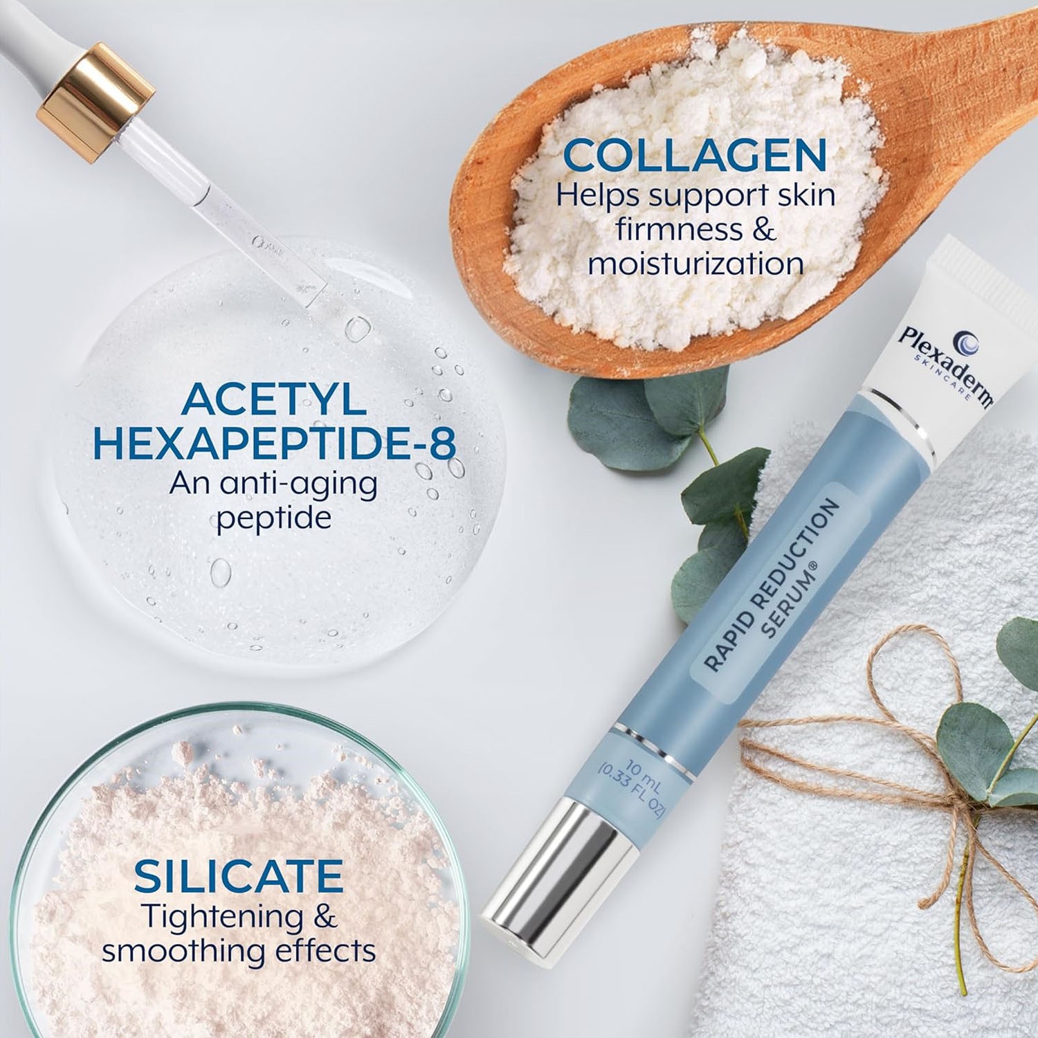 🔥Plexaderm Rapid Reduction Serum 0.33oz Visibly Reduces Under-Eye Bags,Wrinkles