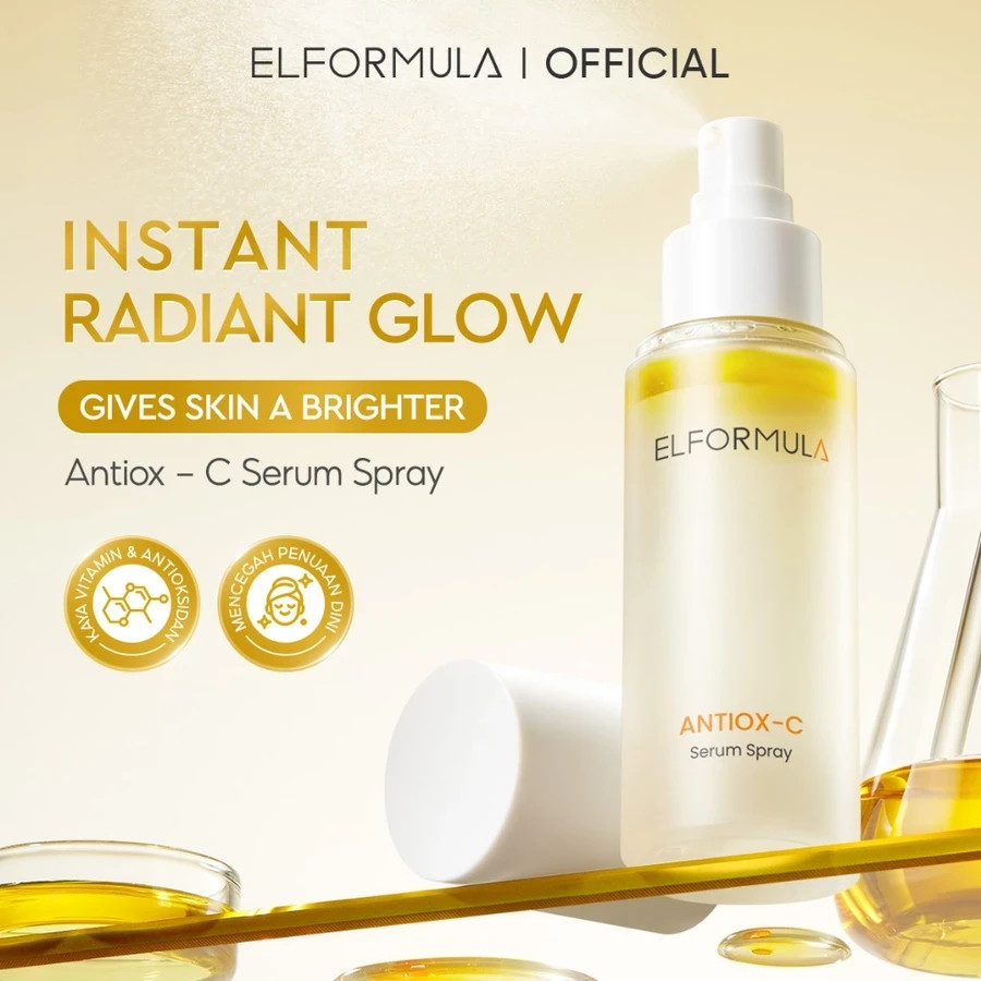 ELFORMULA Antiox-C Serum Spray 50ml – Antioxidant Vitamin C Face Mist Glow