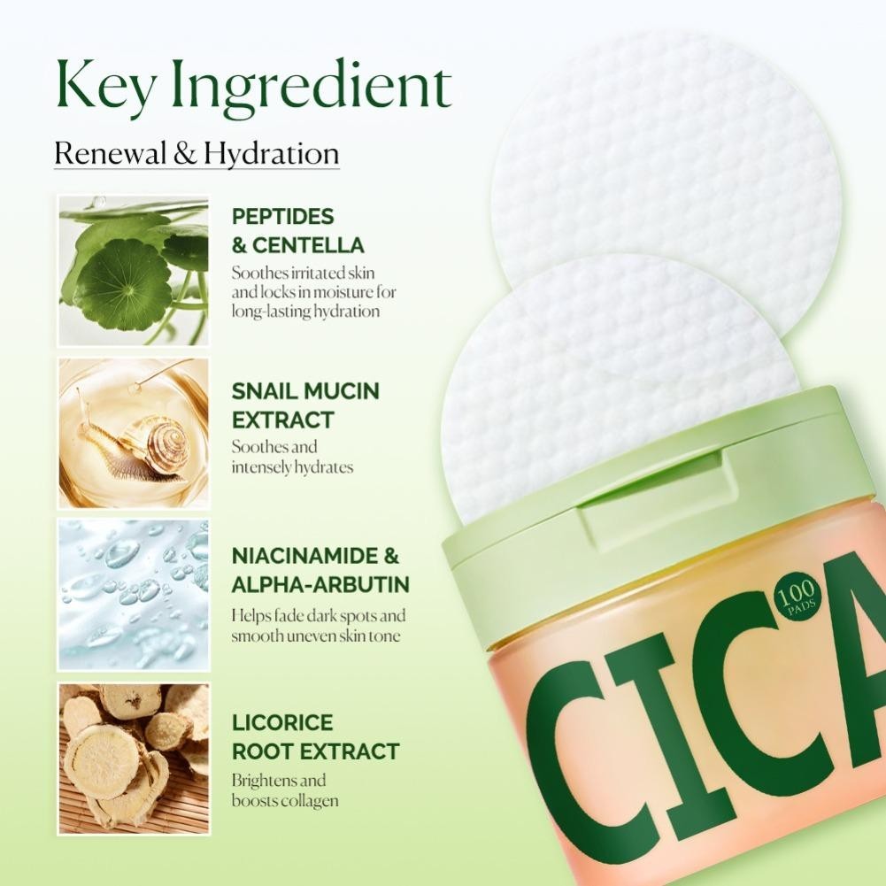 Korean NAD+ Anti-Aging Cream & 100pcs Polishing Cotton Pads Skin Renewal Set