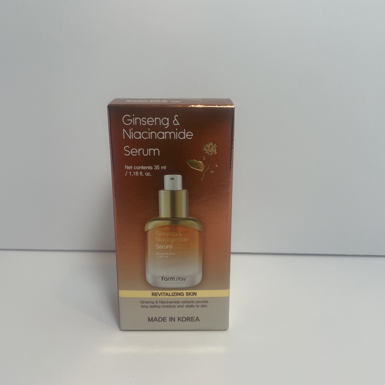 Farm Stay Ginseng & Niacinamide Facial Serum Revitalize Skin 1.18oz BB:08/06/28