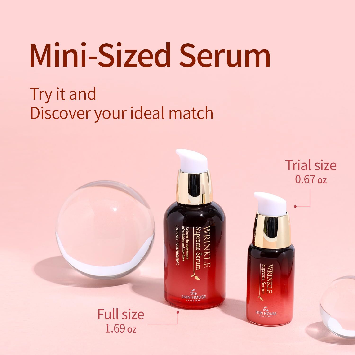 Korean Ginseng Serum with Mushrooms Anti Aging Firming Wrinkle Care 50ml