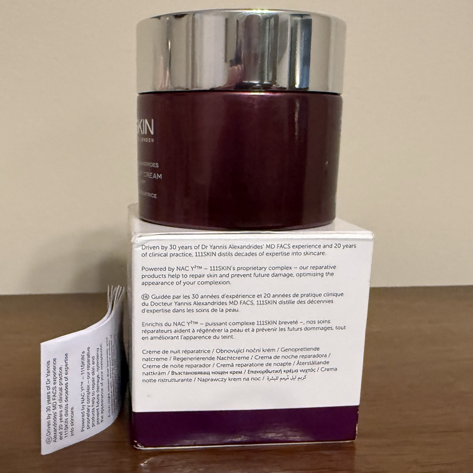 111Skin Repair Night Cream NAC Y2, 1.7 oz, New In Box, Anti-Aging Wrinkle Cream