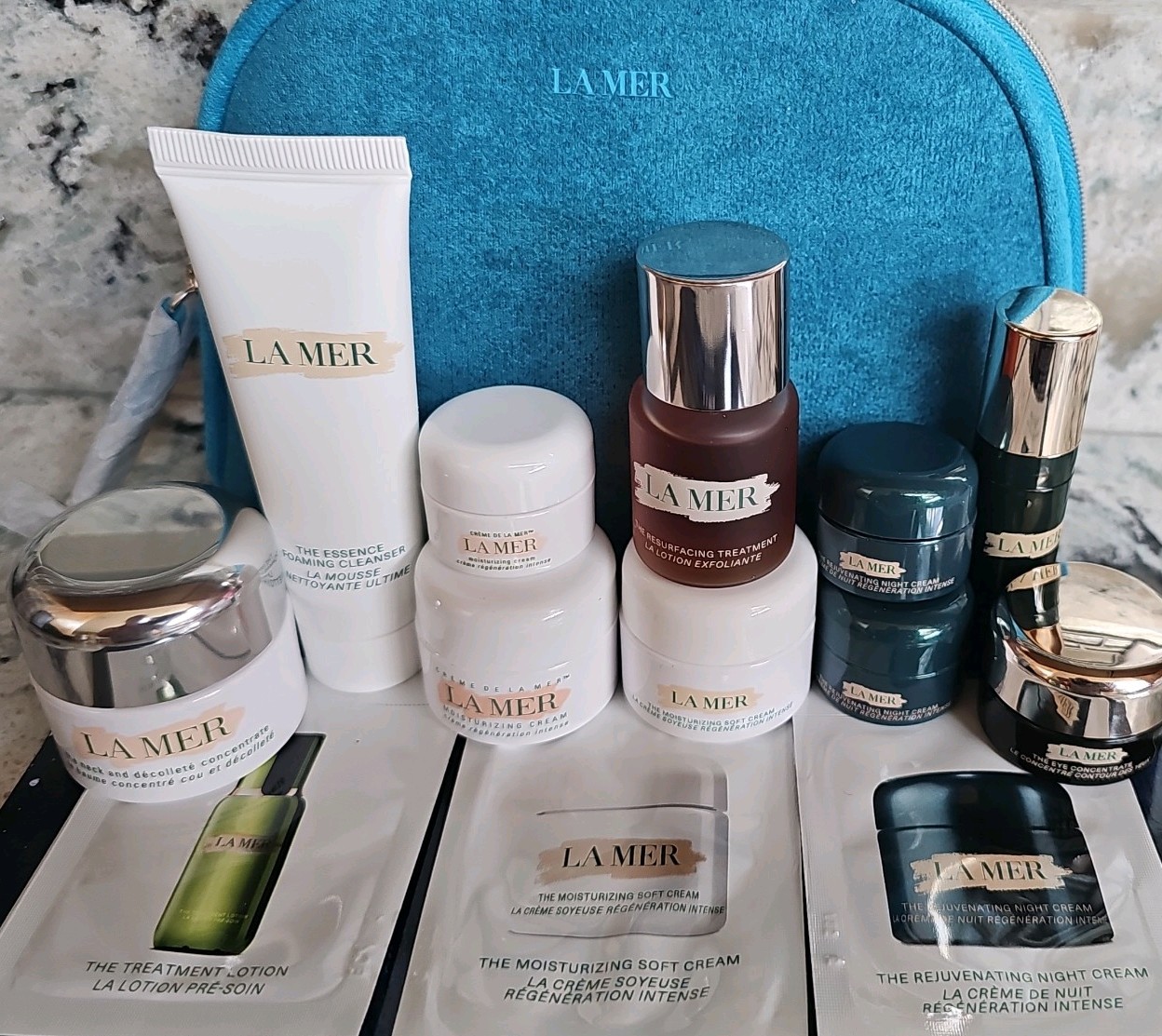 CREME DE LA MER TRAVEL LOT Eye Night Soft Cream Resurfacing Treatment Neck Serum
