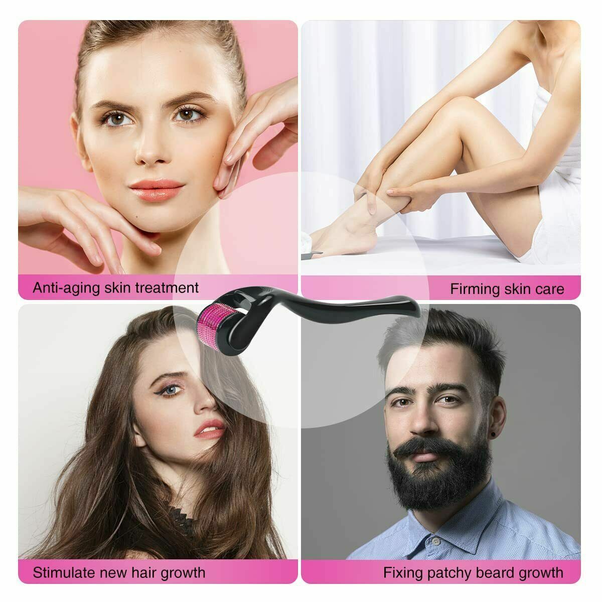 1.0mm Derma Roller Hair Regrowth Micro Needle Roller Beard Growth Anti Hair Loss