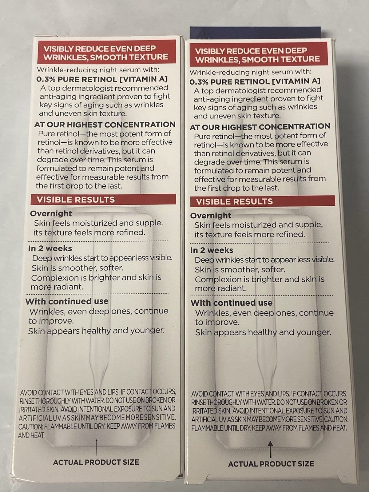 2 L’Oreal Paris Revitalift Derm Intensives Night Serum 0.3% Pure Retinol 1 oz