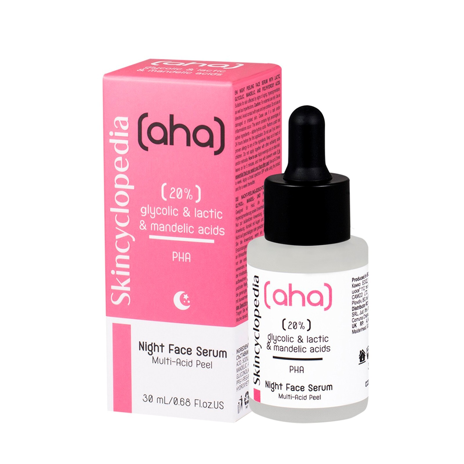 Skincyclopedia Pure Glycolic, Lactic & Mandelic Acid Face Serum Peel Exfoliation