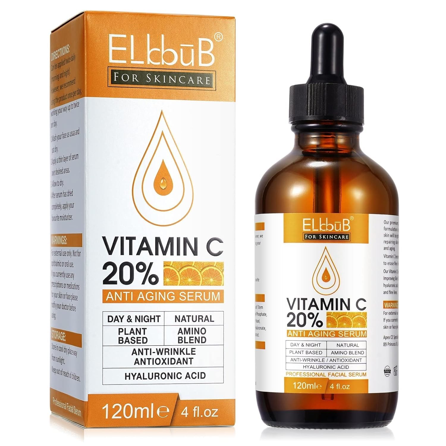 Premium 20% Vitamin C Serum For Face with Hyaluronic Acid, Retinol & Amino Ac…