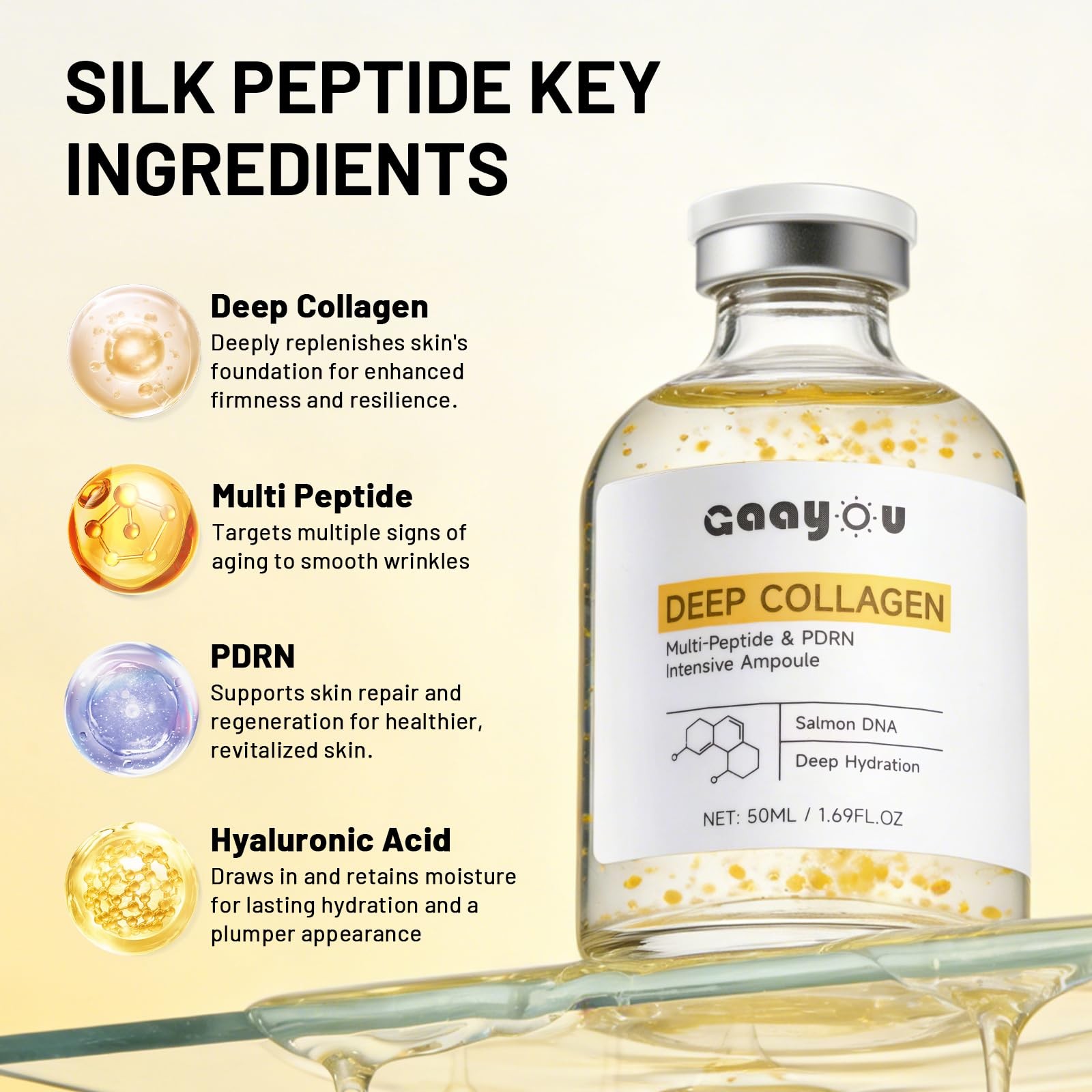 Silk Peptide Intensive Lifting Ampoule – Deep Collagen 1.69 Fl Oz (Pack of 1)