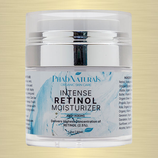 RETINOL MOISTURIZER DAY/NIGHT CREAM w/ Hyaluronic Acid – Highest Strength (2.5%)