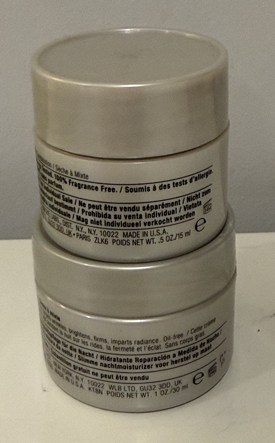 (2) Clinique Smart Night Custom-Repair Moisturizer Dry Combination 1.5oz Total
