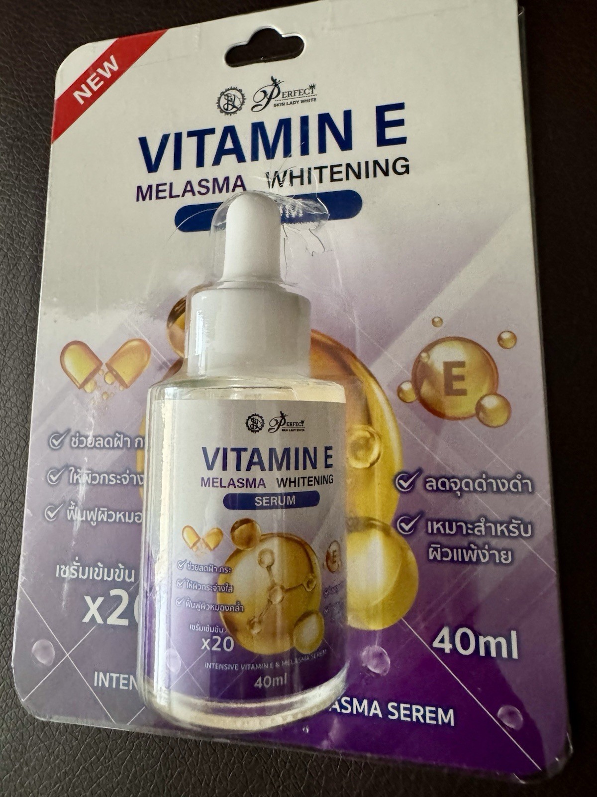 Perfect skin lady Vitamin E Melasma Whitening Serum made in Thailand
