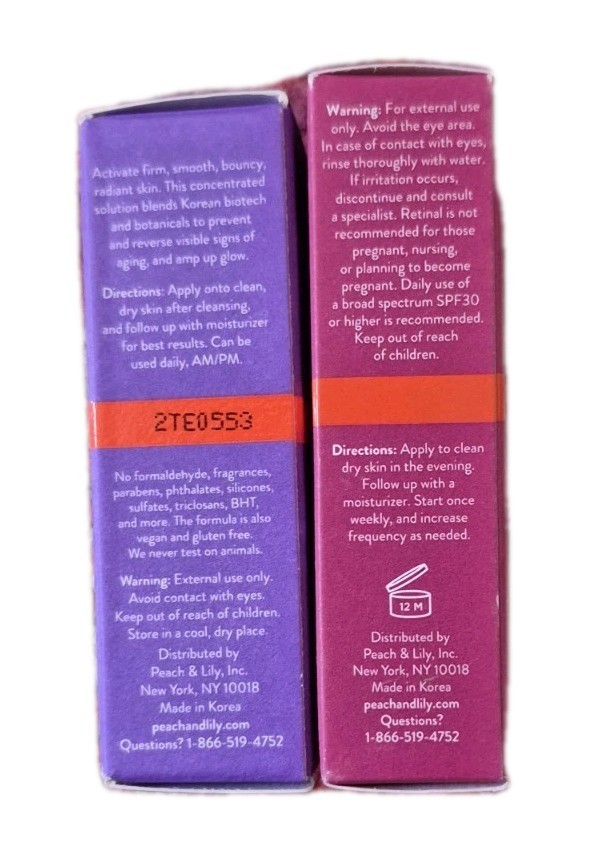 NEW SET Peach & Lily Miniprotein exosome bioactive ampoule Retinal for all serum