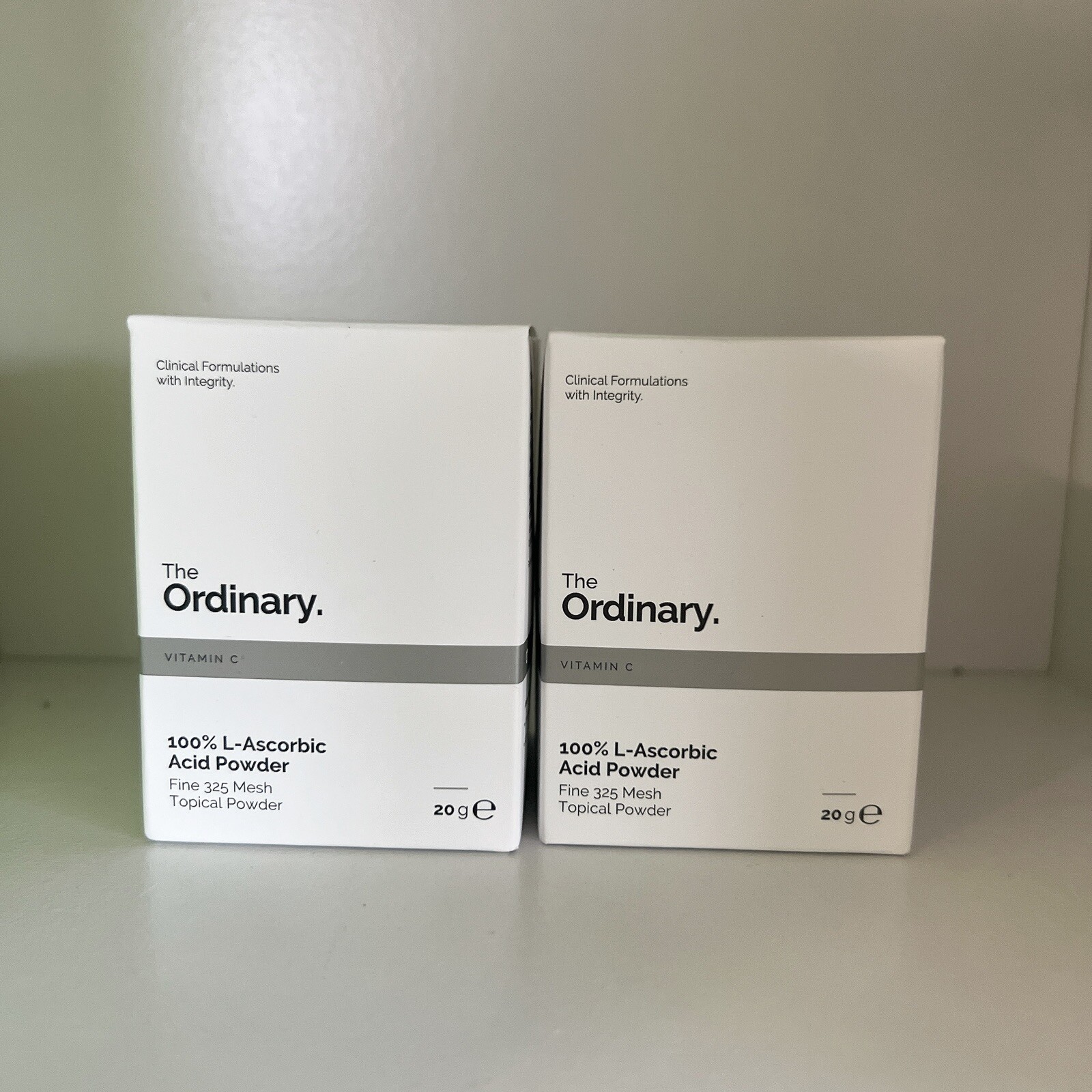 2 x The Ordinary 100% L-Ascorbic Acid Powder 20G each NIB