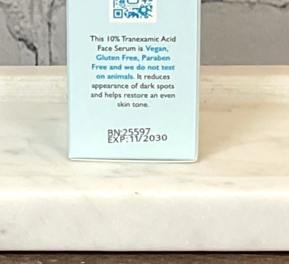 SEALED OMIC+ SKINCARE 10% Tranexamic Acid Face Serum 0.33 fl oz/10ml DARK SPOTS