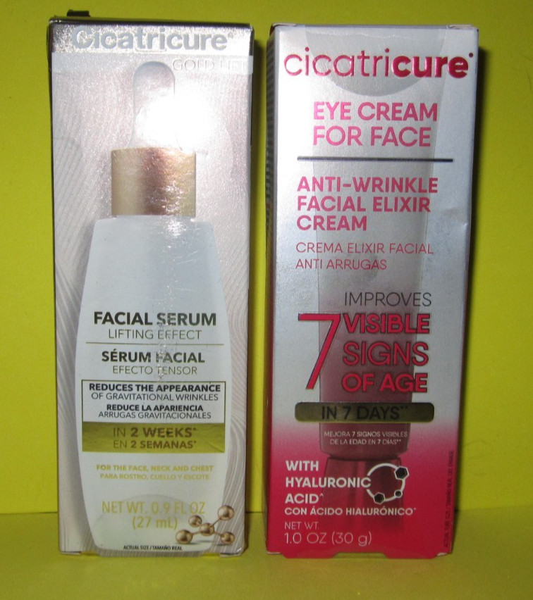 Cicatricure Gold Lift Facial Serum (0.9 Oz) & Eye Cream for Face