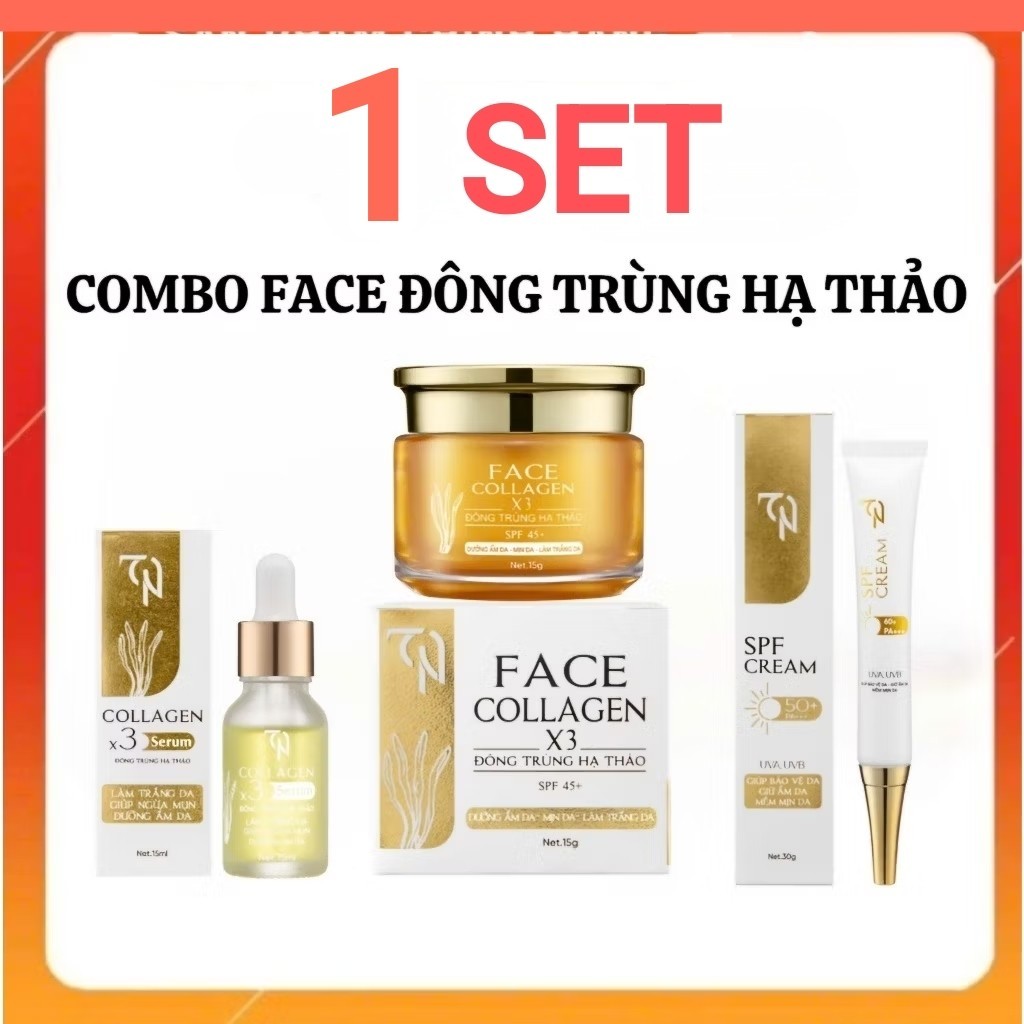1 set DONG ANH Face Collagen X3 ~ EXPIRED 2028 ( 3pcs/set )