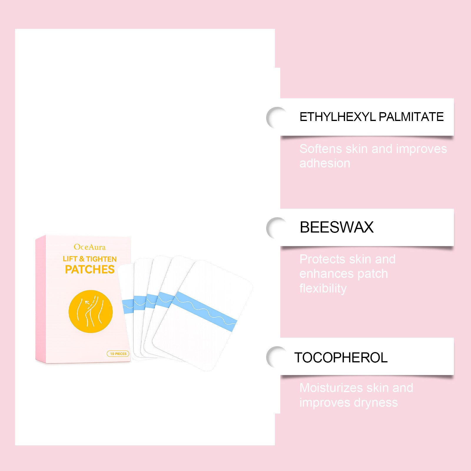 Body Lifting Patches for Legs/Abdomen/Buttocks & Arms, Transparent Skin ~US BEST