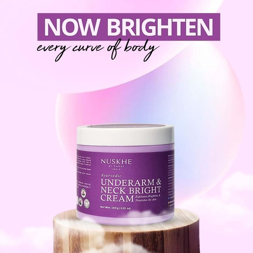 Nuskhe By Paras Underarm and Neck Bright Cream For Men & Women 100gm