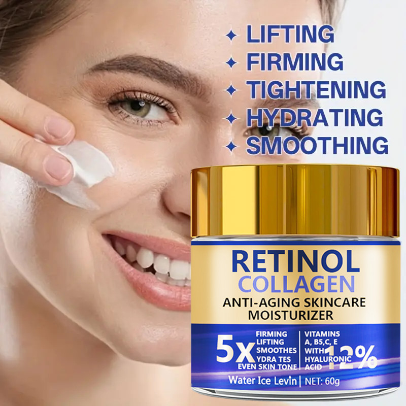 Anti-aging Facial Cream with Retinol and Collagen 60g, Intense Moisturizing and