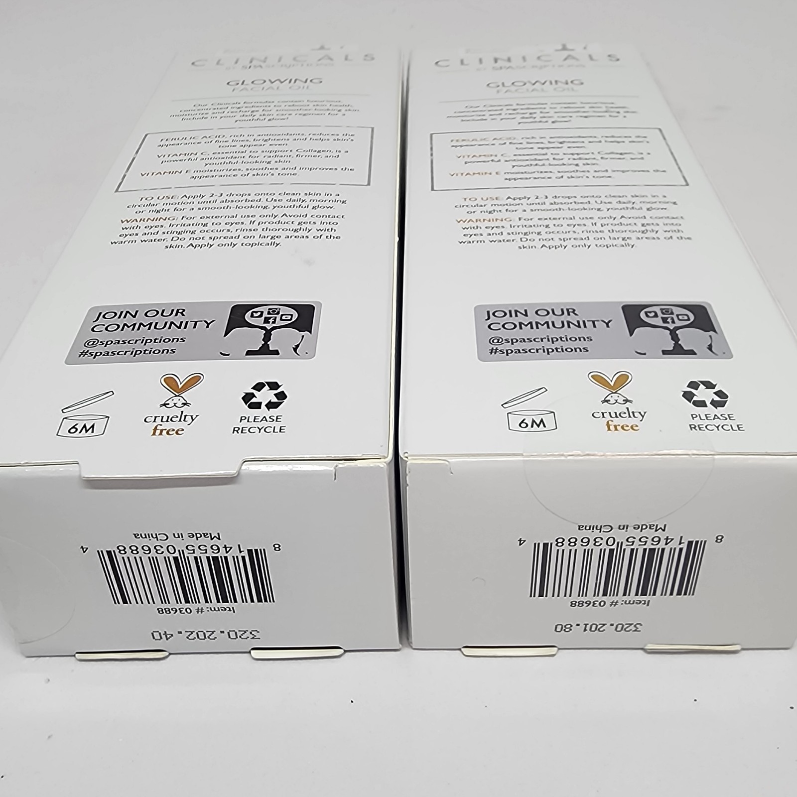 2 Pack SpaScriptions Clinicals Glowing Facial Oil Ferulic Acid Vit C E Brighten