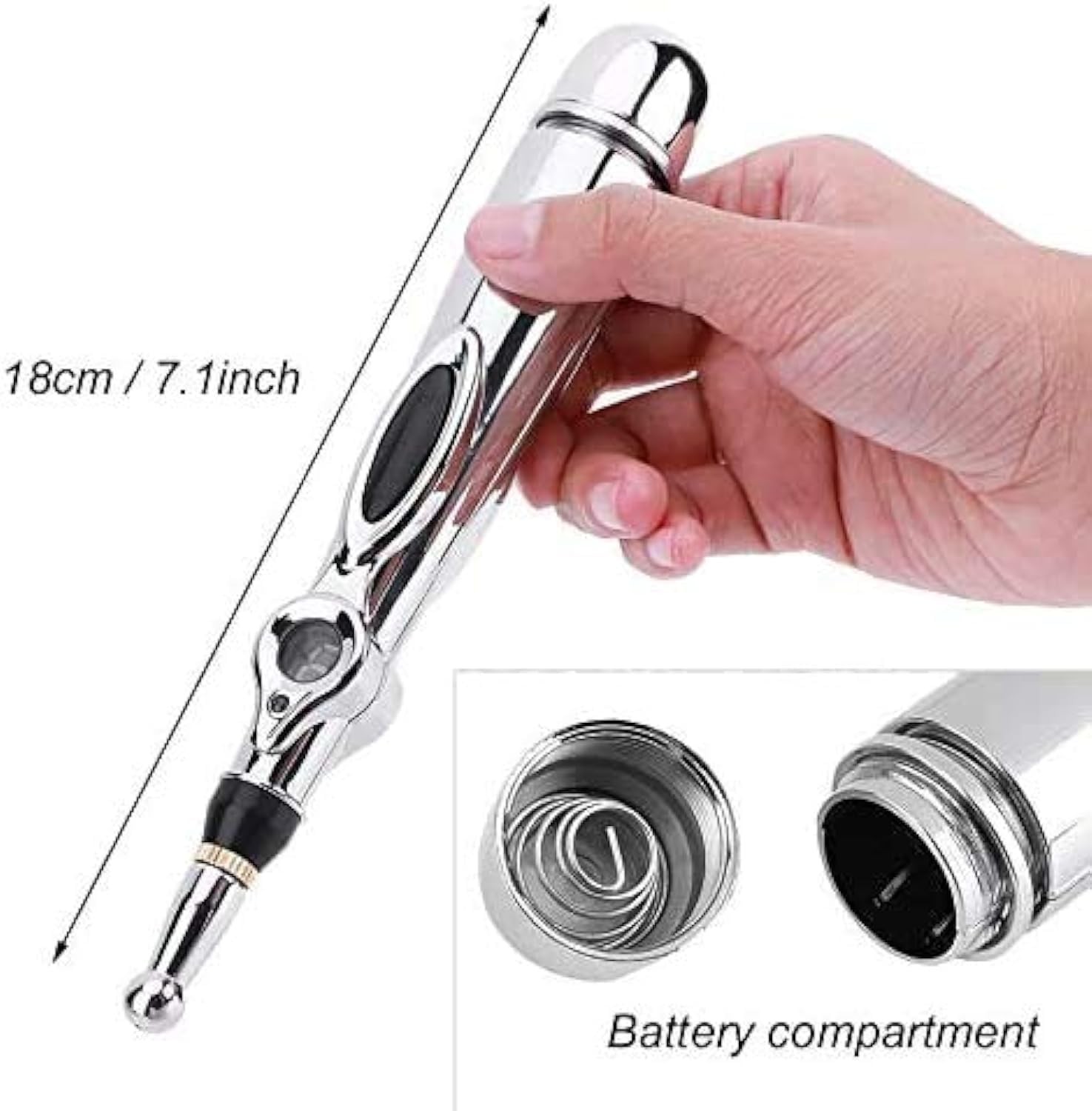 Zeerkeer Acupuncture Pen 3-in-1 Electronic 7 Piece Set, Battery Powered