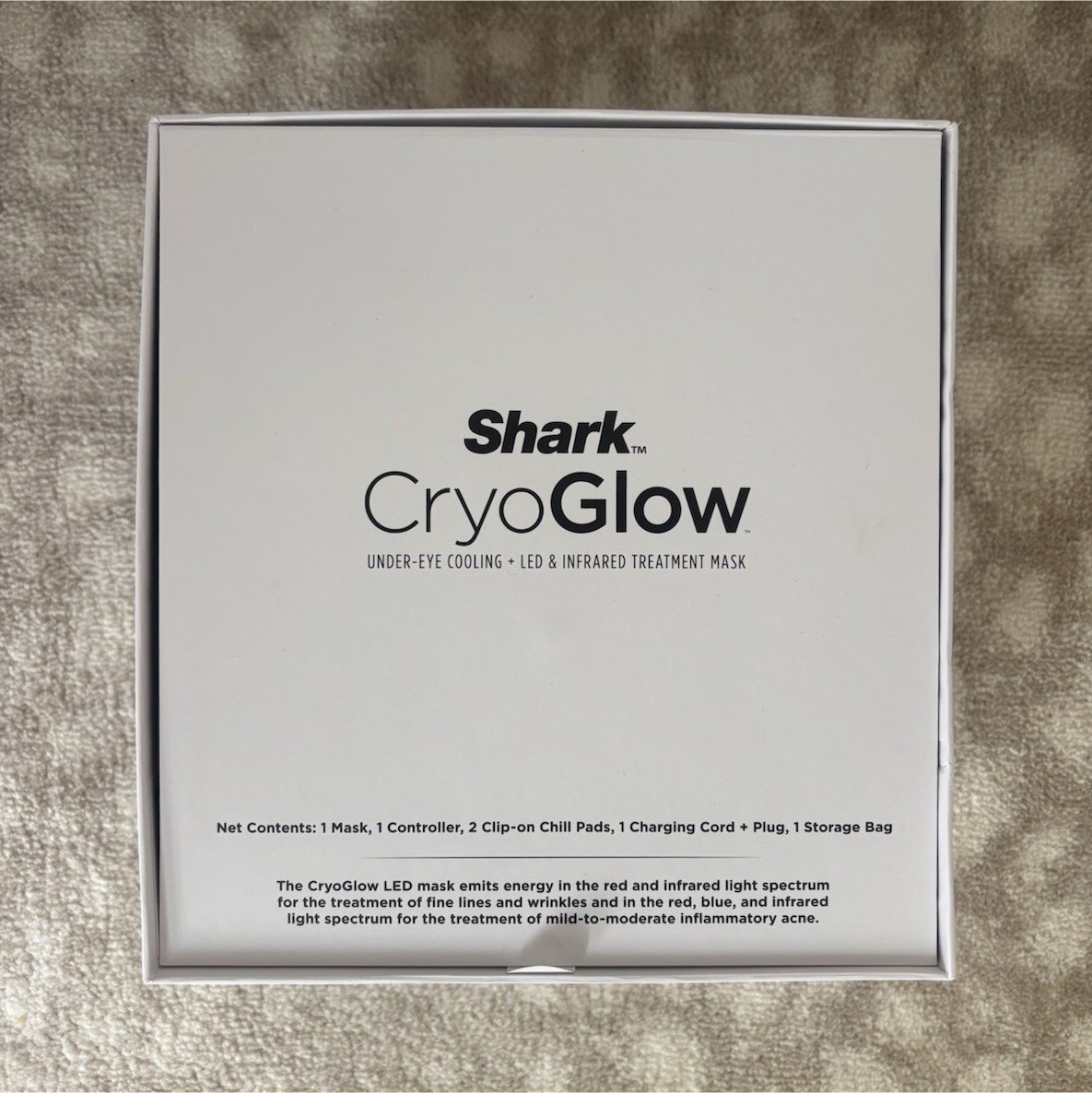 Shark CryoGlow Under-Eye Cooling LED & Infrared Treatment Mask w/ Controller