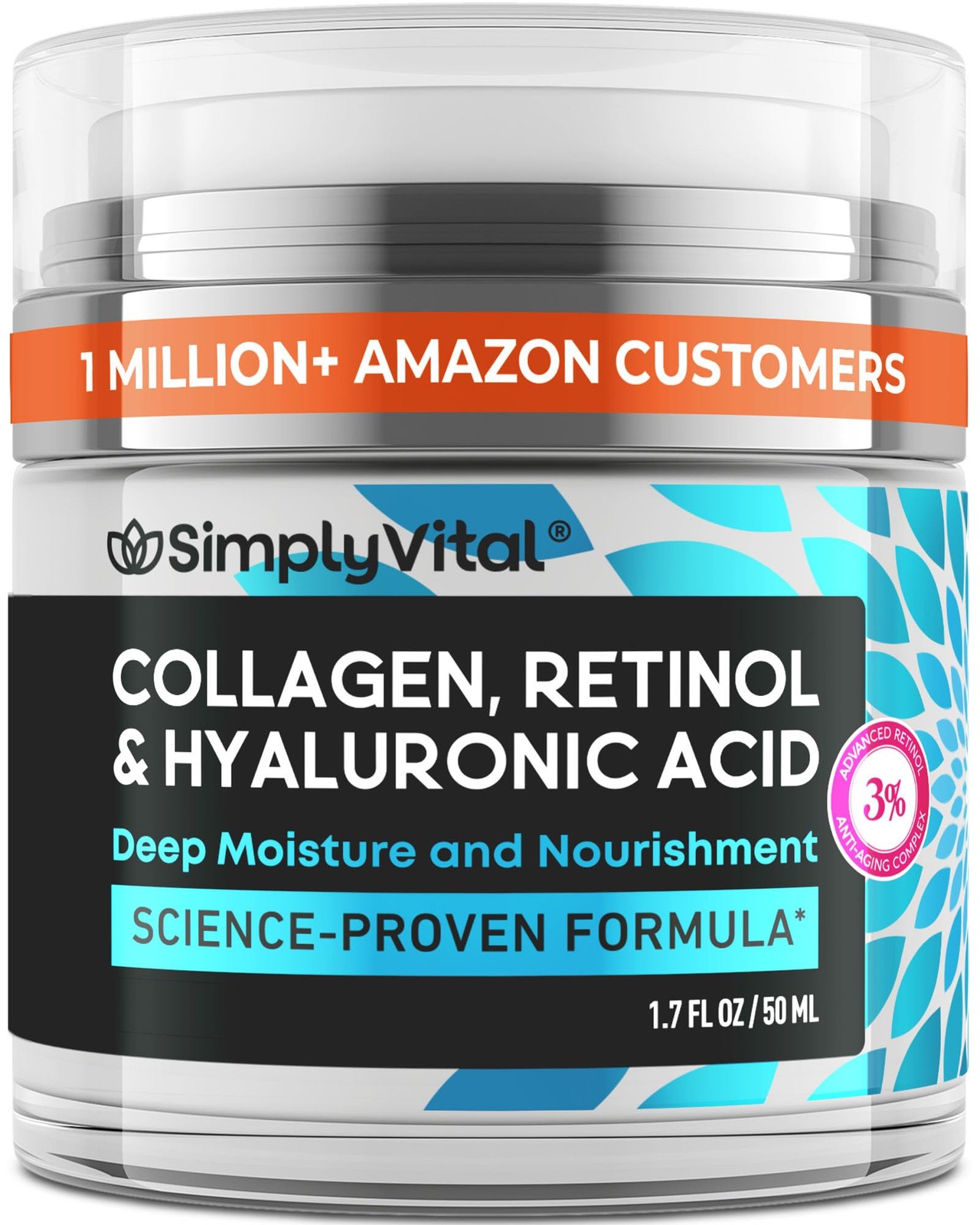 Anti-Aging Face Moisturizer with Retinol, Collagen & Hyaluronic Acid – Moistu…