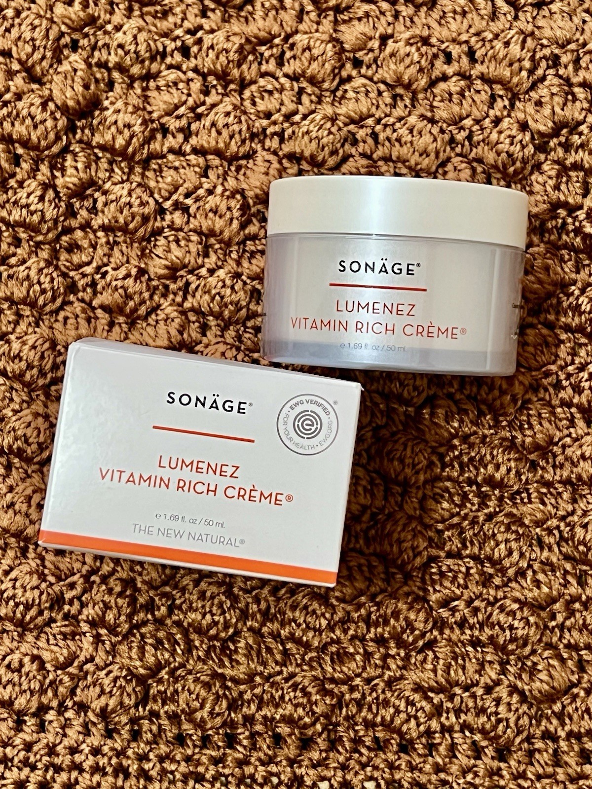 Sonäge Lumenez Vitamin Rich Crème New In Box Luxury Face Moisturizer Clean