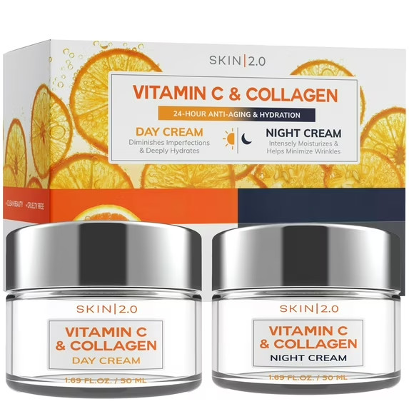Skin/ 2.0 Vitamin C & Collagen Day Cream & Night Duo Pack 2x 1.69 fl