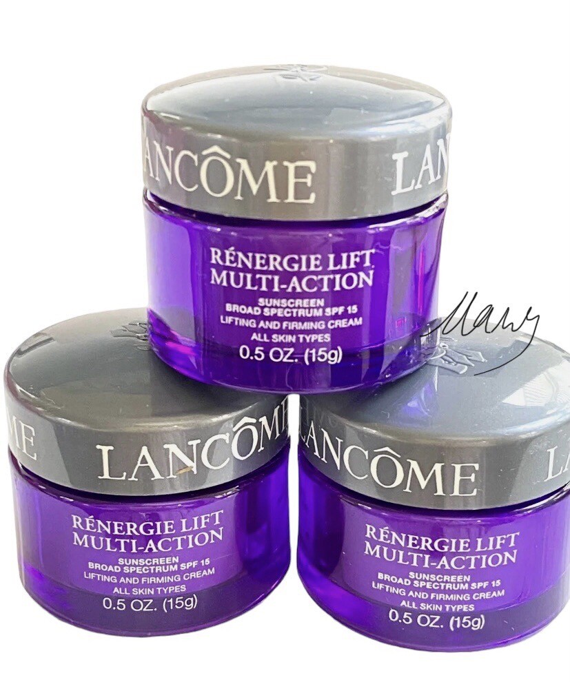 3X Lancome Renergie Lift Multi-Action SPF15 Day Cream 0.5 oz each – Exp 10- 2024