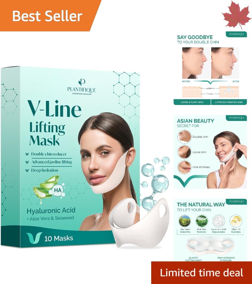 V-Line Lifting Chin Mask – Moisturizing Double Chin Remover – 10 PCS