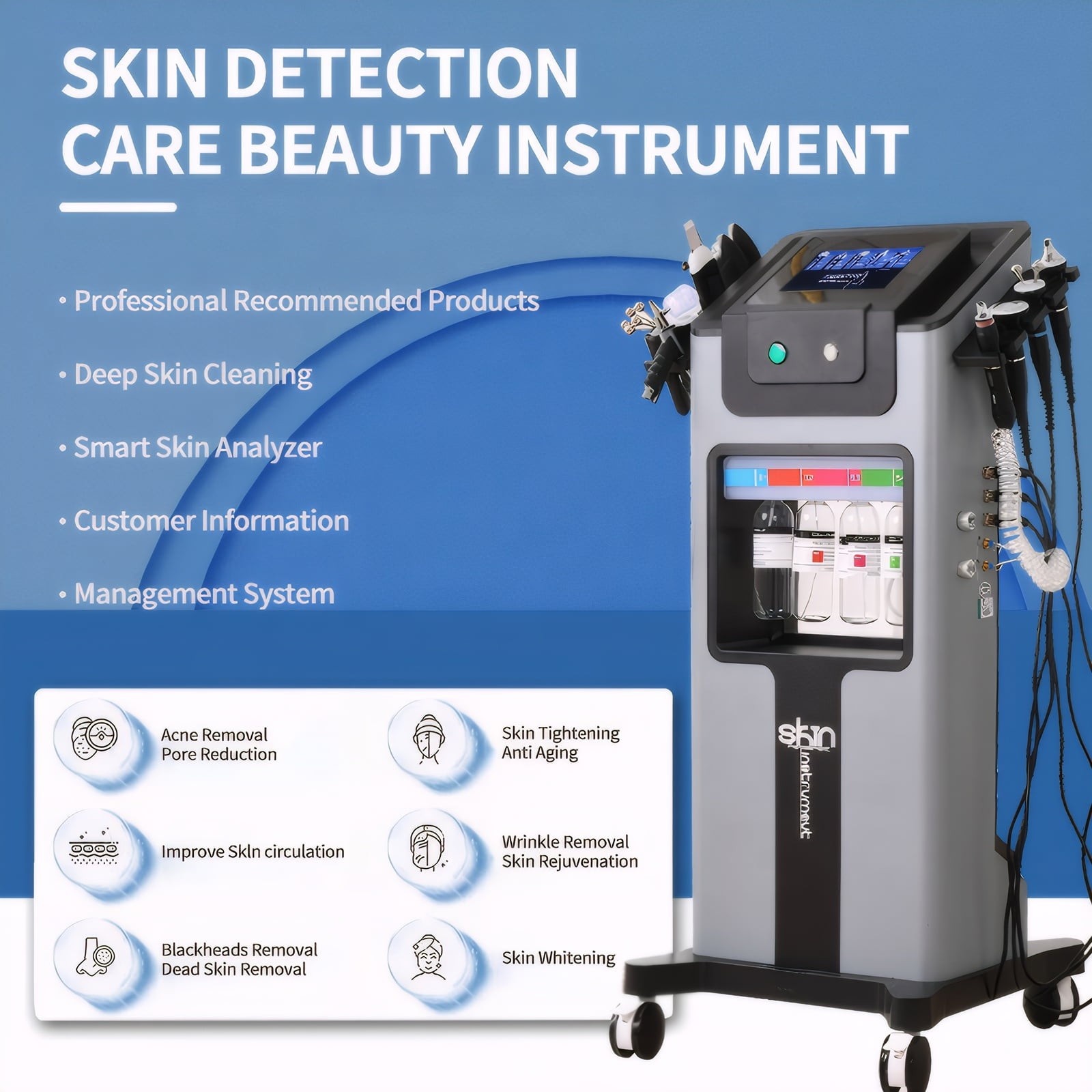 10IN1 Facial Hydra Dermabrasion Hydration Skin Deep Cleansing Tightening Machine