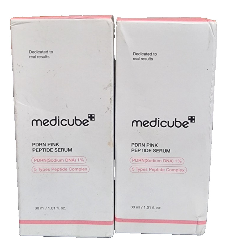 LOT OF 2 Medicube PDRN Pink Peptide Serum 1.01 fl oz SALMON DNA Anti-Aging Care