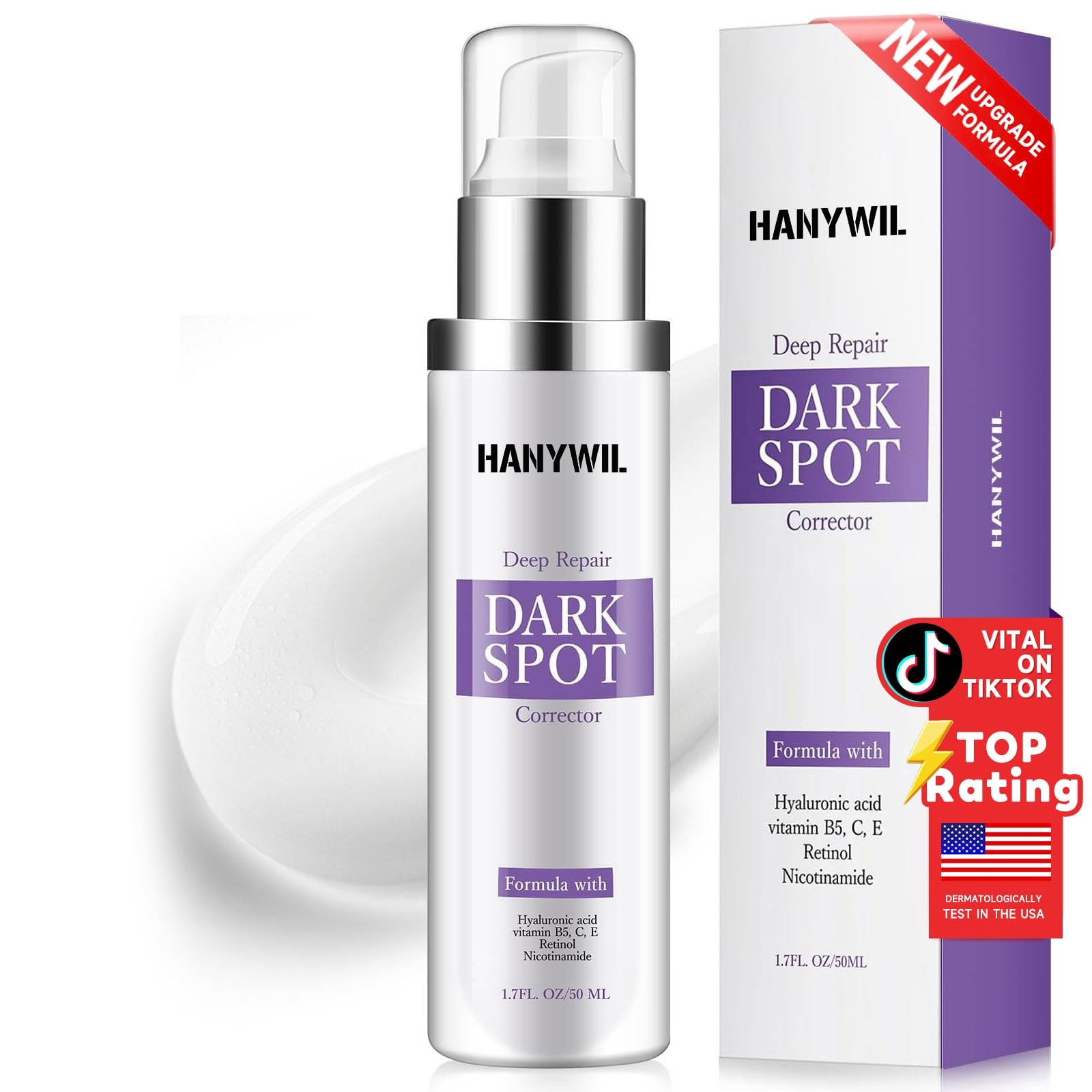 HANYWIL Dark Spot Remover for Face Body Serum with Retinol Niacinamide – Co…